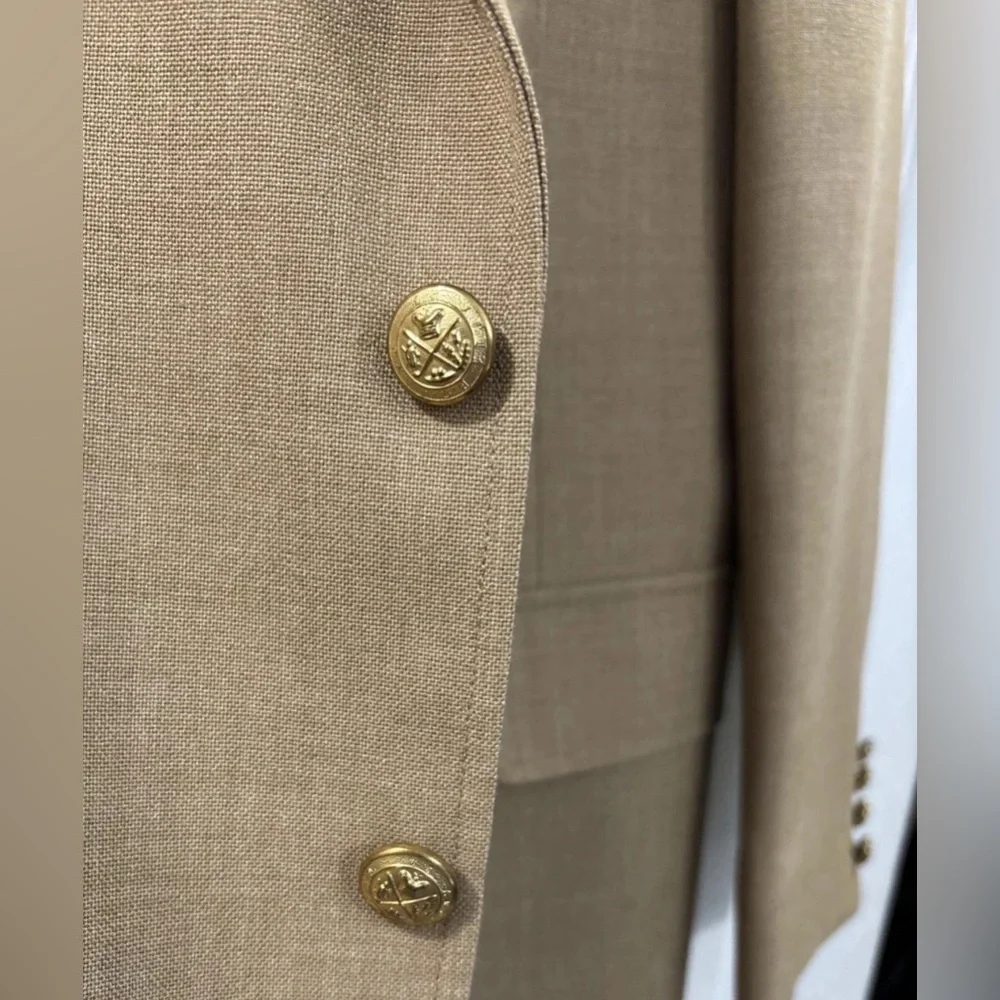 Vintage Warren Sewell‎ Mens Sz 41R Tan Blazer Sport Coat Wool/Camel Hair Blend